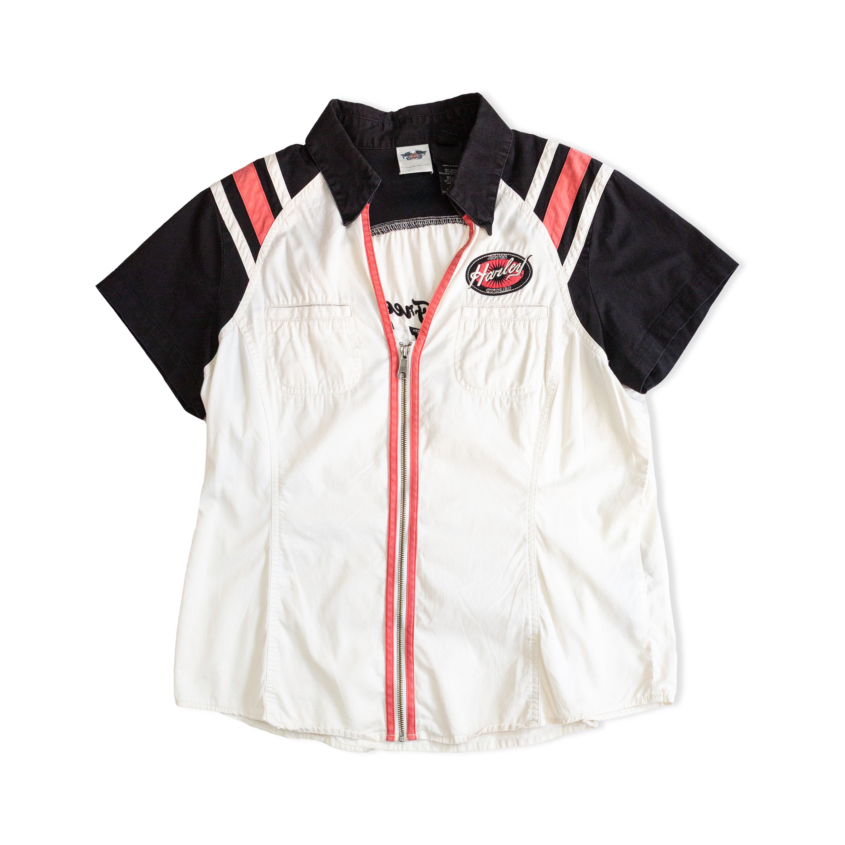 Harley Davidson Woman's zip up T-shirt (L)