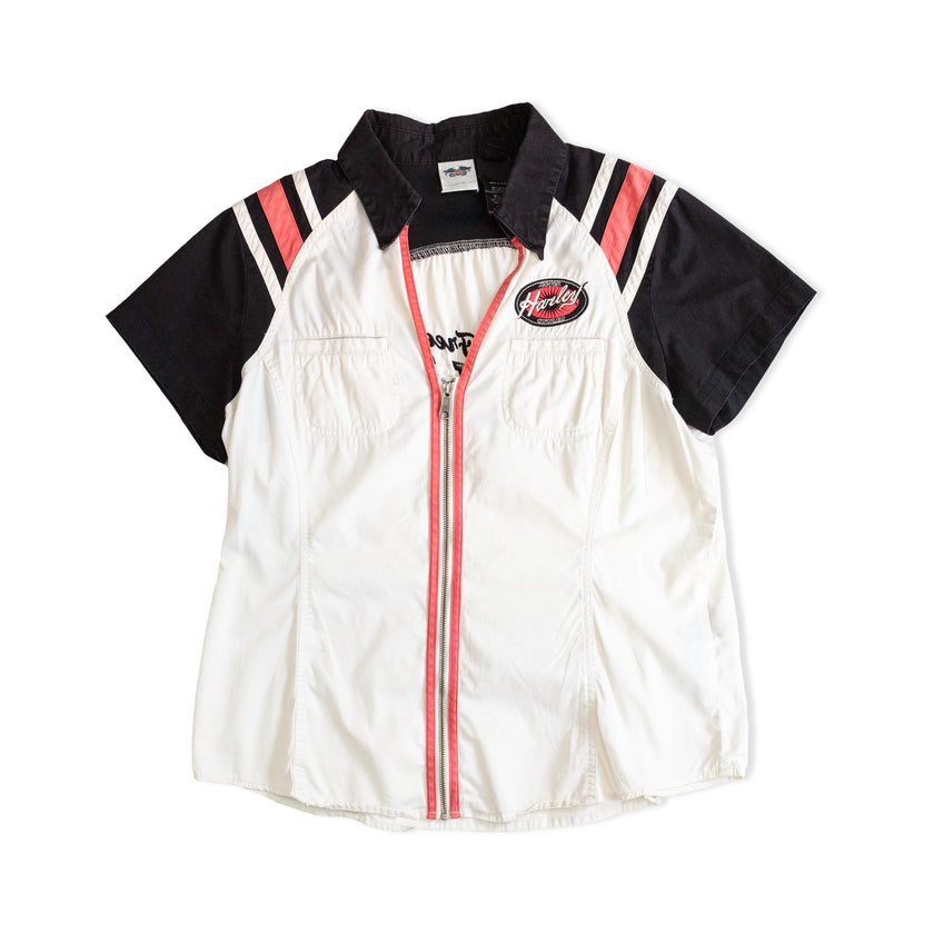 Harley Davidson Woman's zip up T-shirt (L)