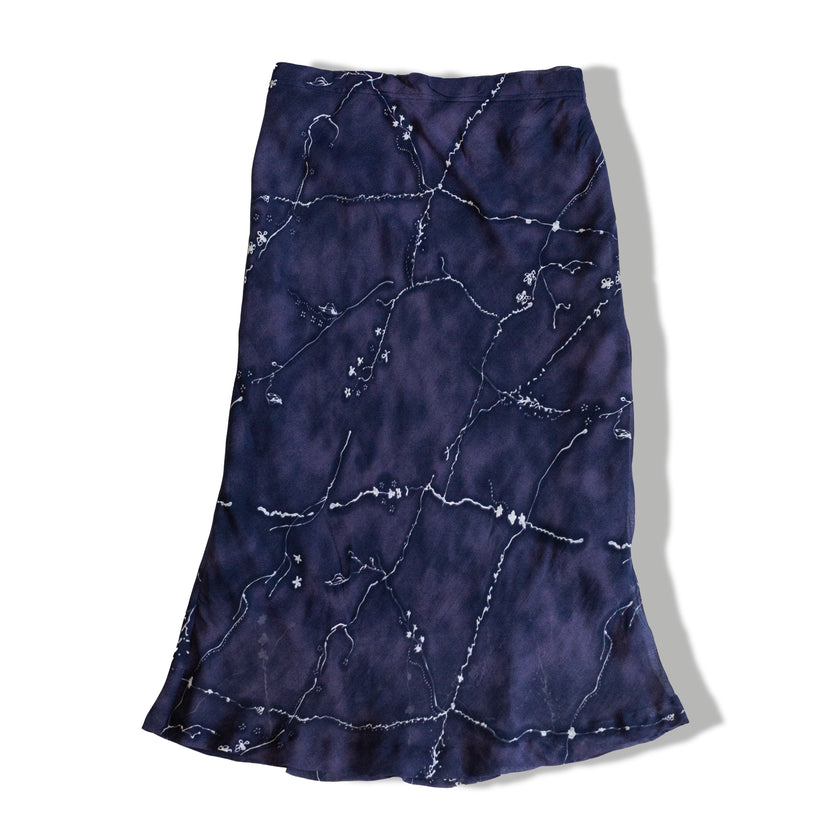 Vintage 90s mesh paterned midi skirt