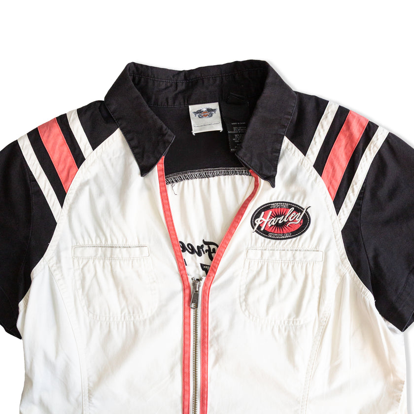 Harley Davidson Woman's zip up T-shirt (L)