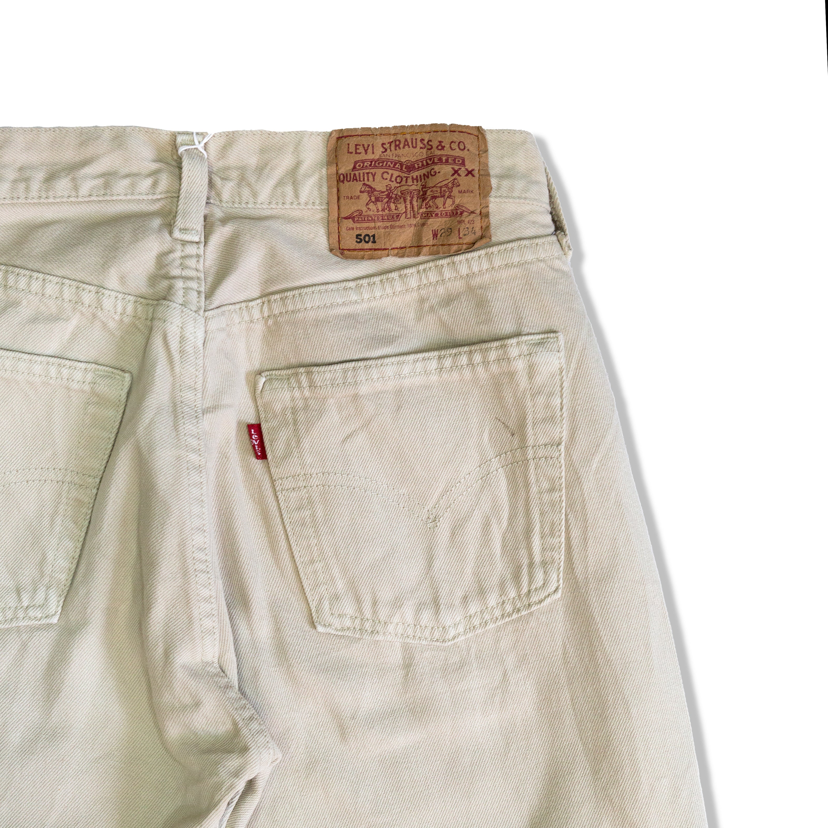 LEVIS 501 BEIGE JEANS W29