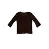 Dark brown top with beaded desings