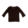 Dark brown top with beaded desings