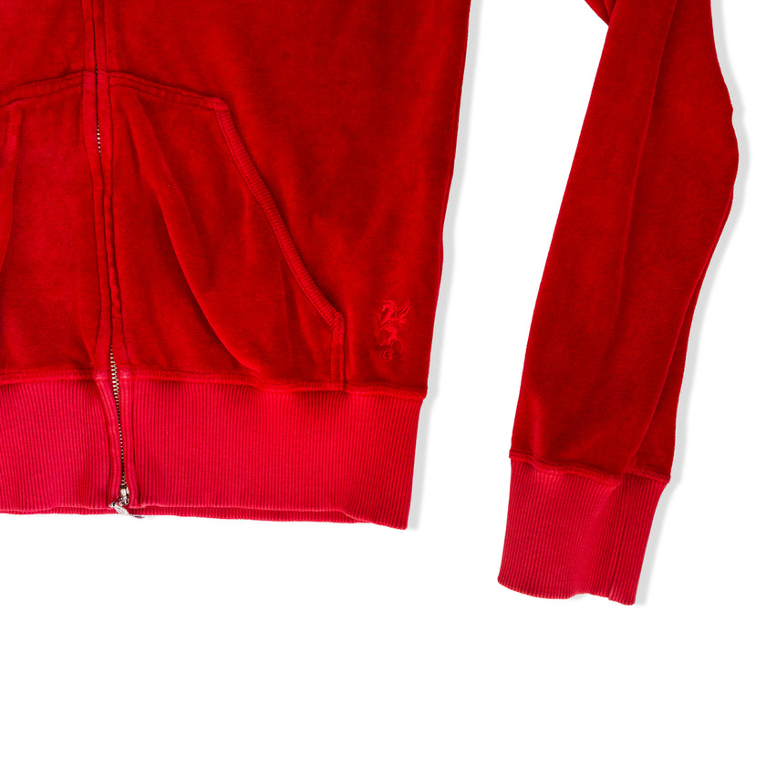 Vintage velour women's zip up (S/M)