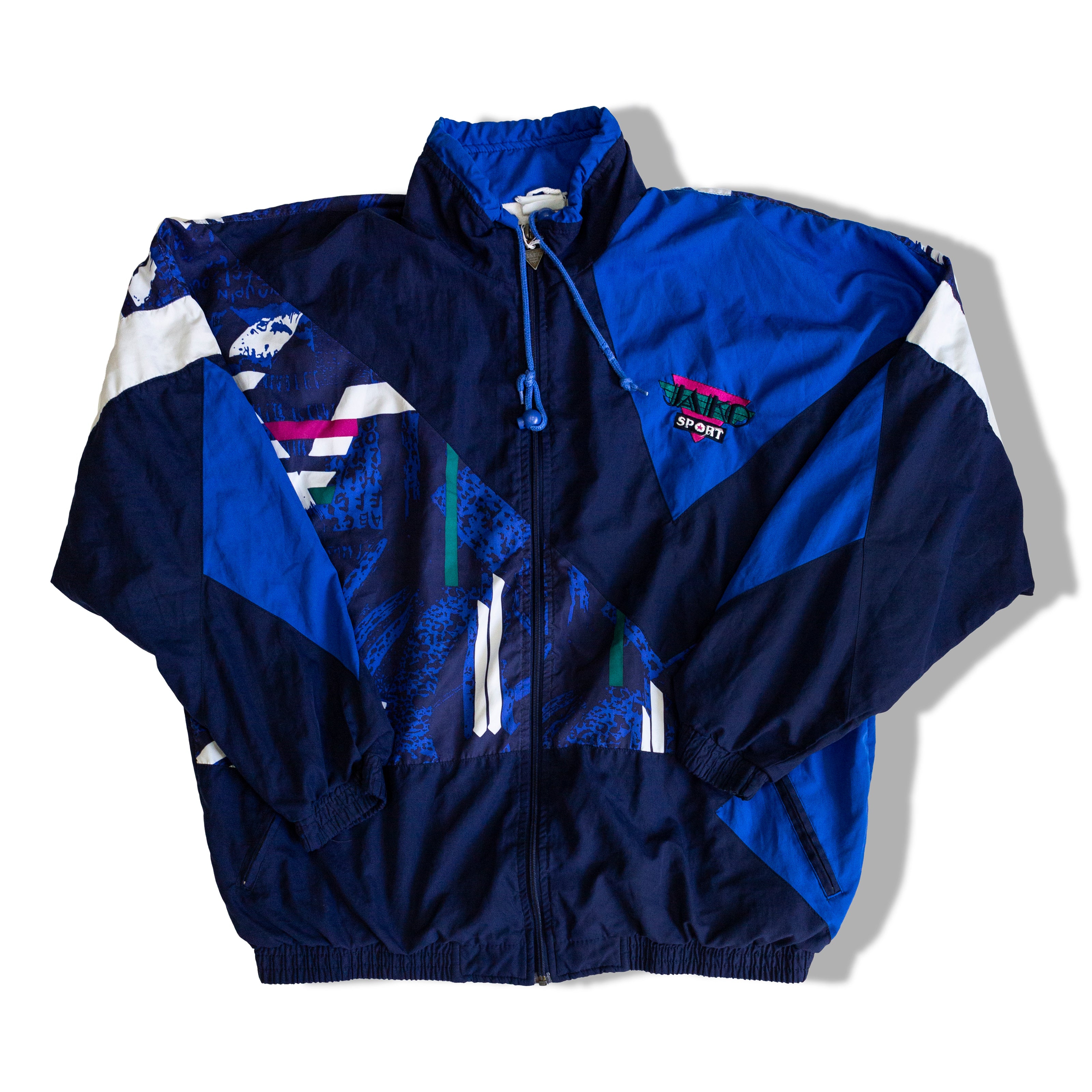 Vintage funky colorful windbreaker (L)