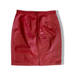 Super hot red leather skirt (S)