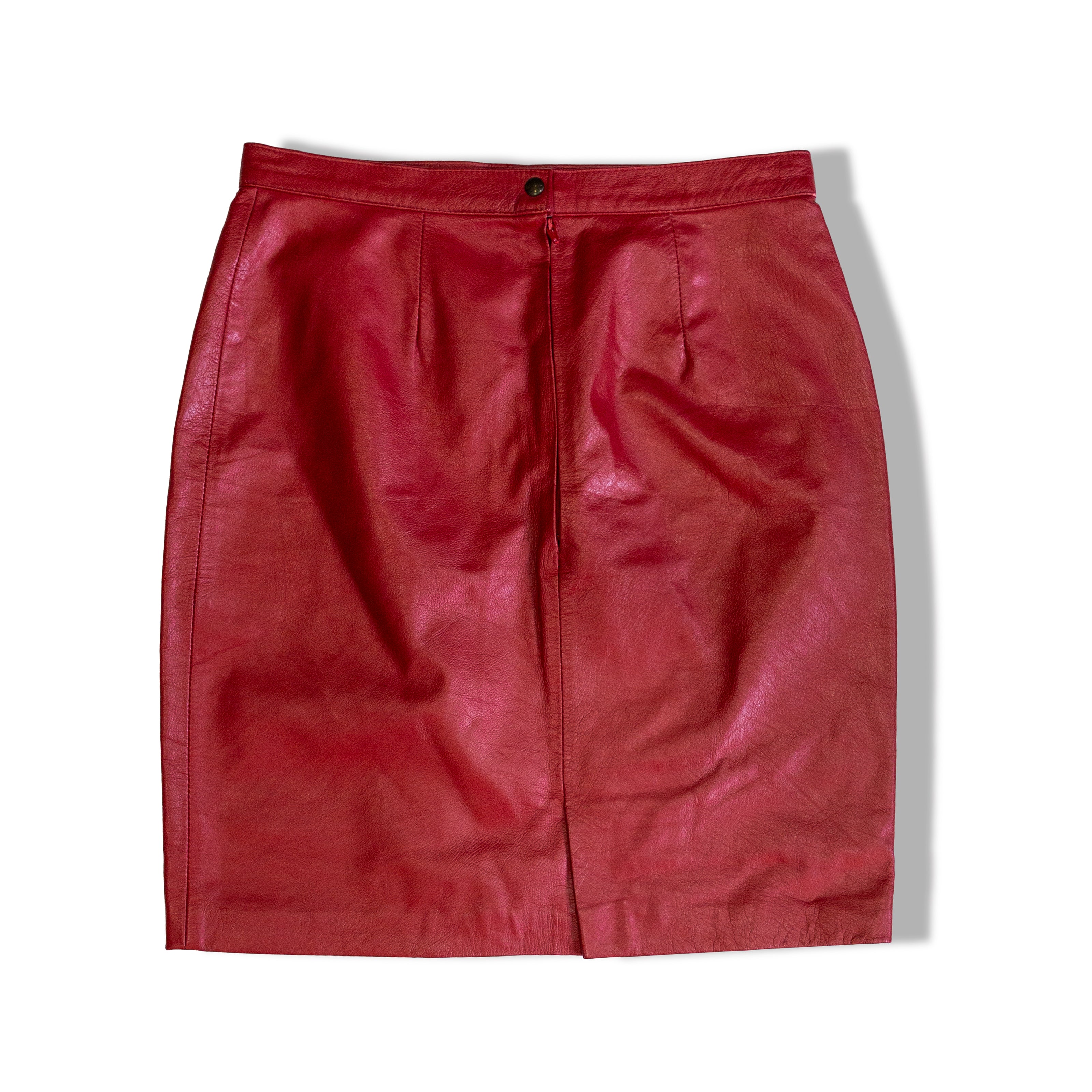 Super hot red leather skirt (S)