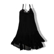 Super hot black asymmetrical dress with lace details (EU38/M)