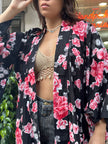 Vintage floral yukata robe