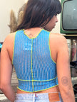 Cosette up-cycled see-through top