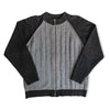 Vintage mens wool blend zip up knit crewneck sweater (M)
