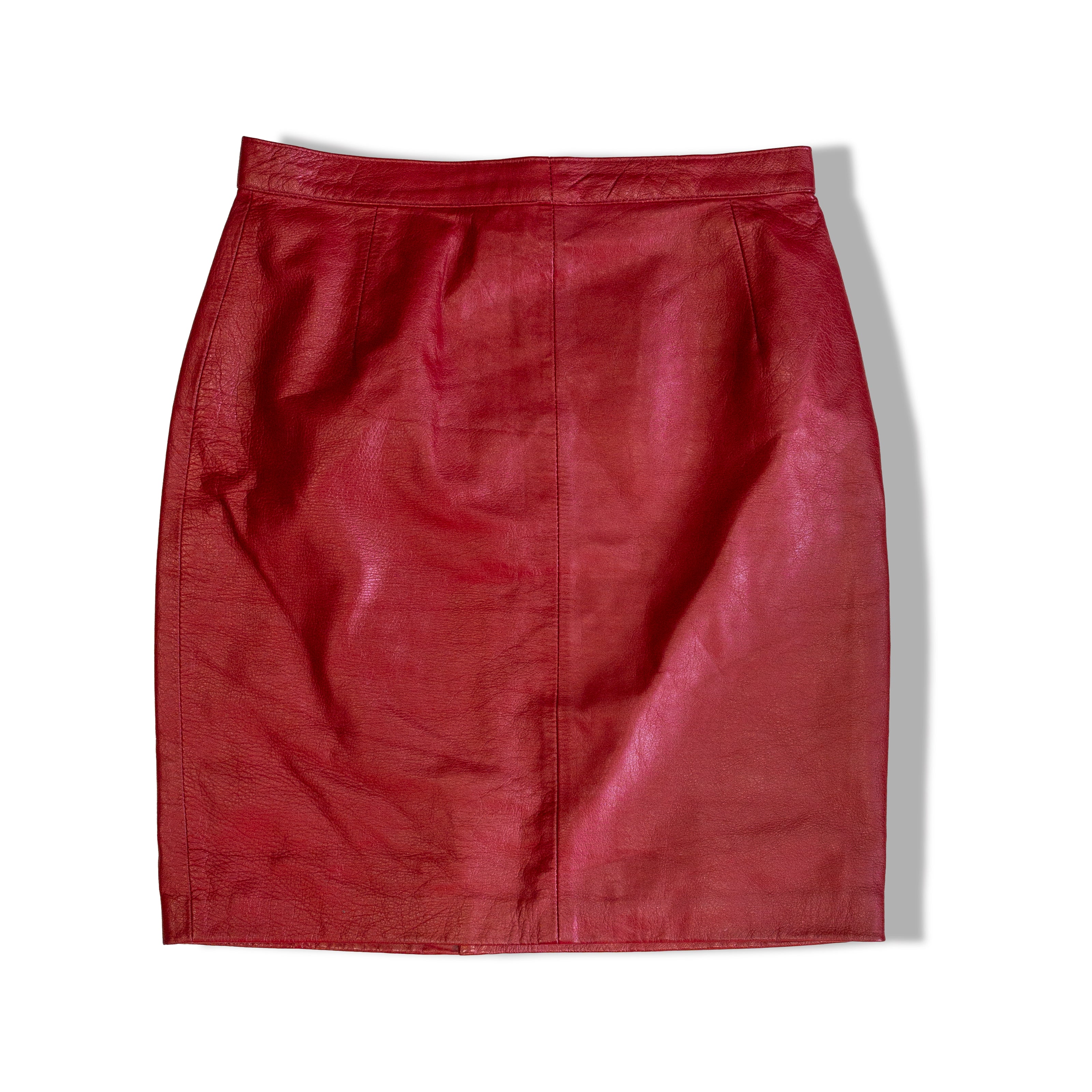 Super hot red leather skirt (S)