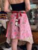 Stunning vintage double face wrap skirt 100% silk