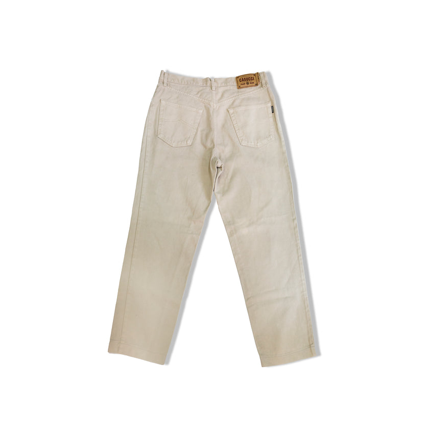 CASUCCI BEIGE STRAIGHT JEANS W38