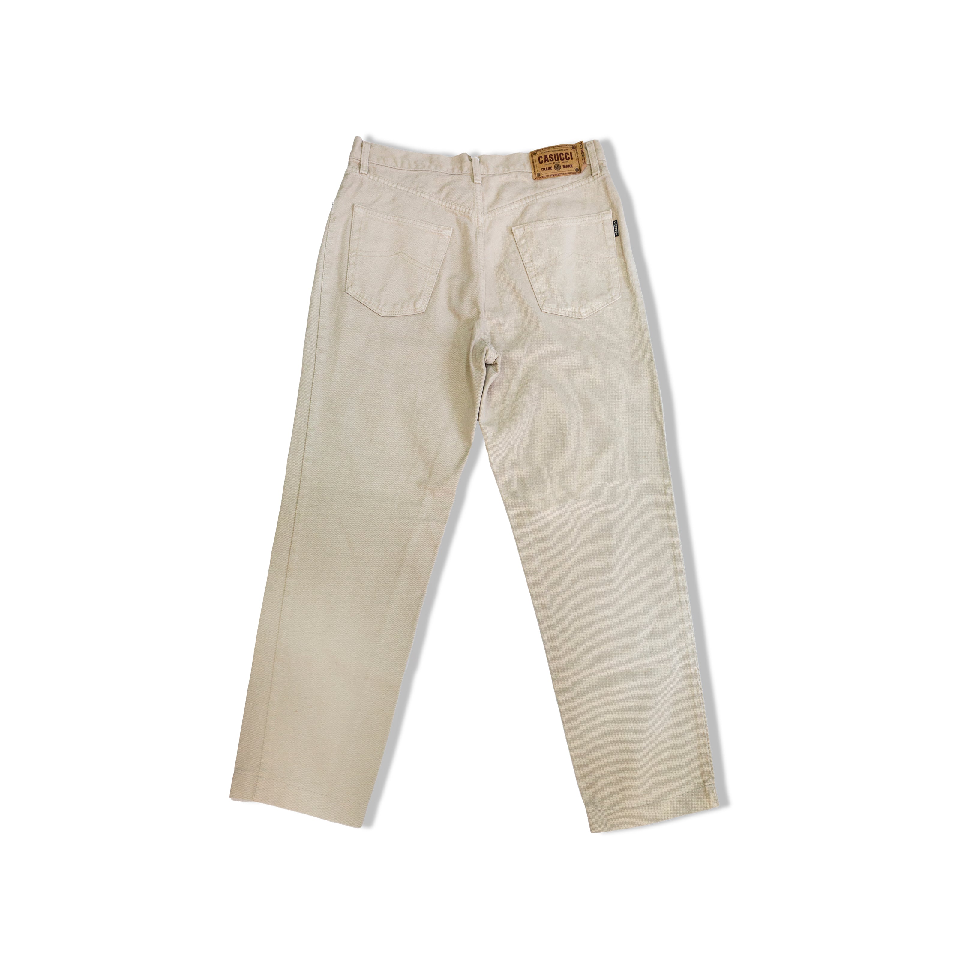 CASUCCI BEIGE STRAIGHT JEANS W38