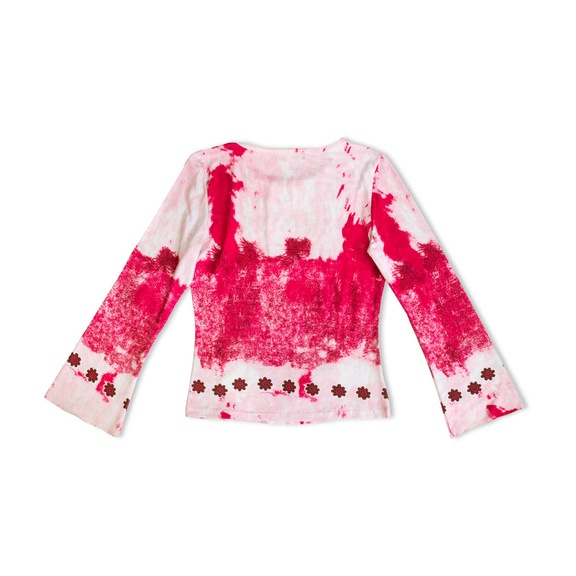 Super fun Indian culture hot pink top