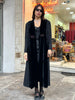 Stunning maxi vintage jacket with velvet detailing