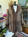 Stunning genuine leather Afghan coat