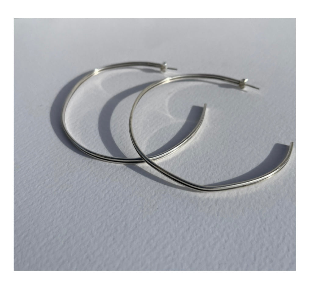 Silver 925 large hoops (Phaos)