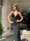 Stunning deadstock maxi Greek haute couture dress