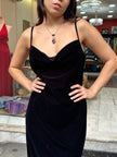 Maxi velvet dress