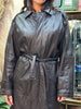 Vintage leather trench coat