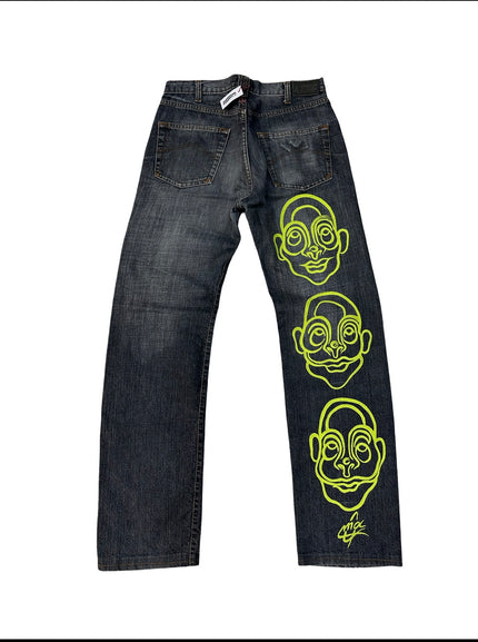 Armani hand painted jeans