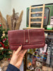 Vintage red leather wallet/bag