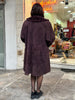 Stunning purple genuine leather coat