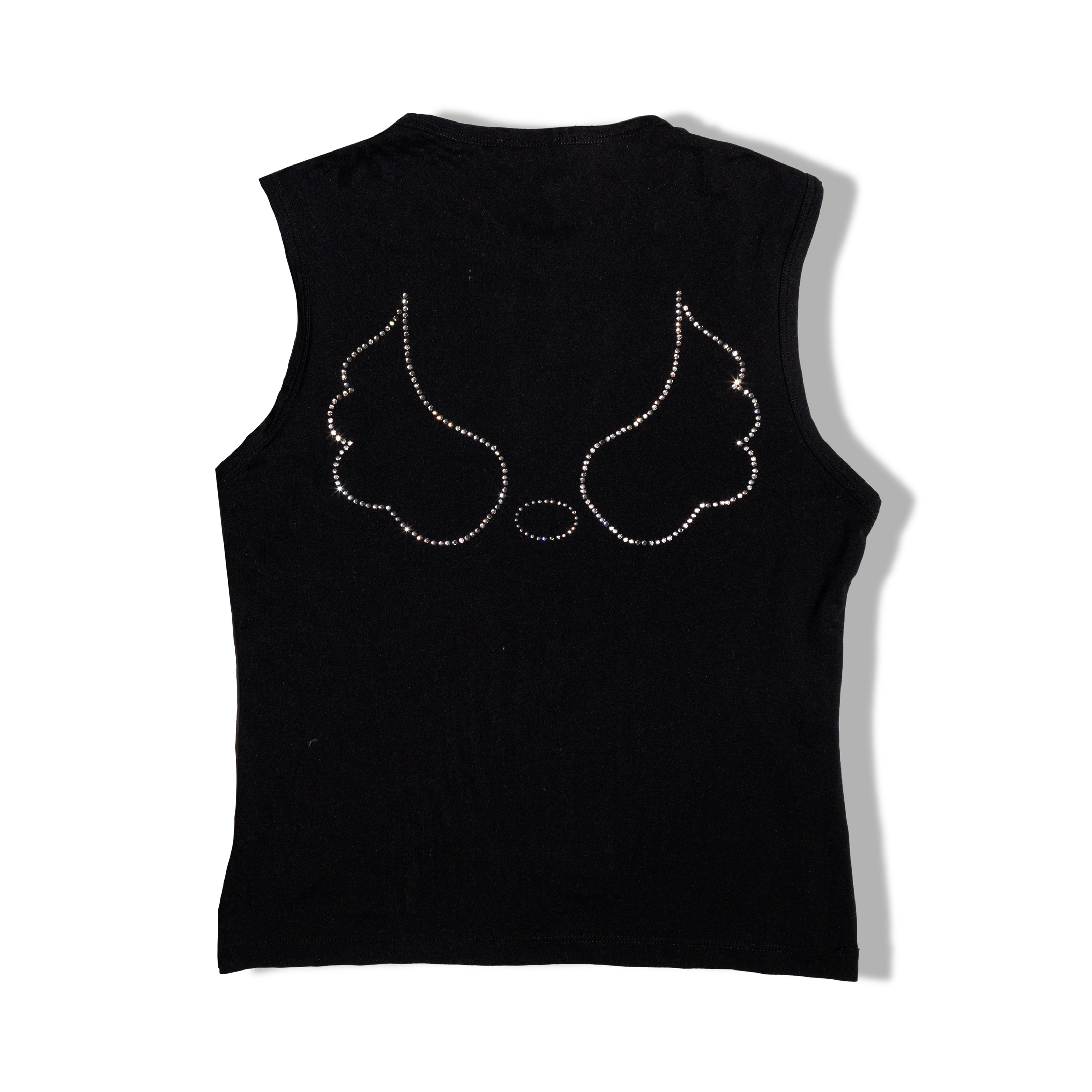 Hot black top with pattern on the back