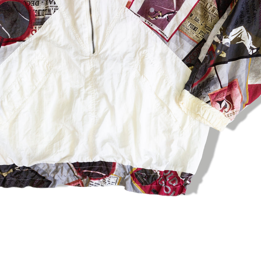 Super cool funky patterned windbreaker hoodie (M)