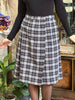 Vintage plaid pleated skirt