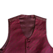 Men’s Burgundy Jacquard Formal Waistcoat (L)
