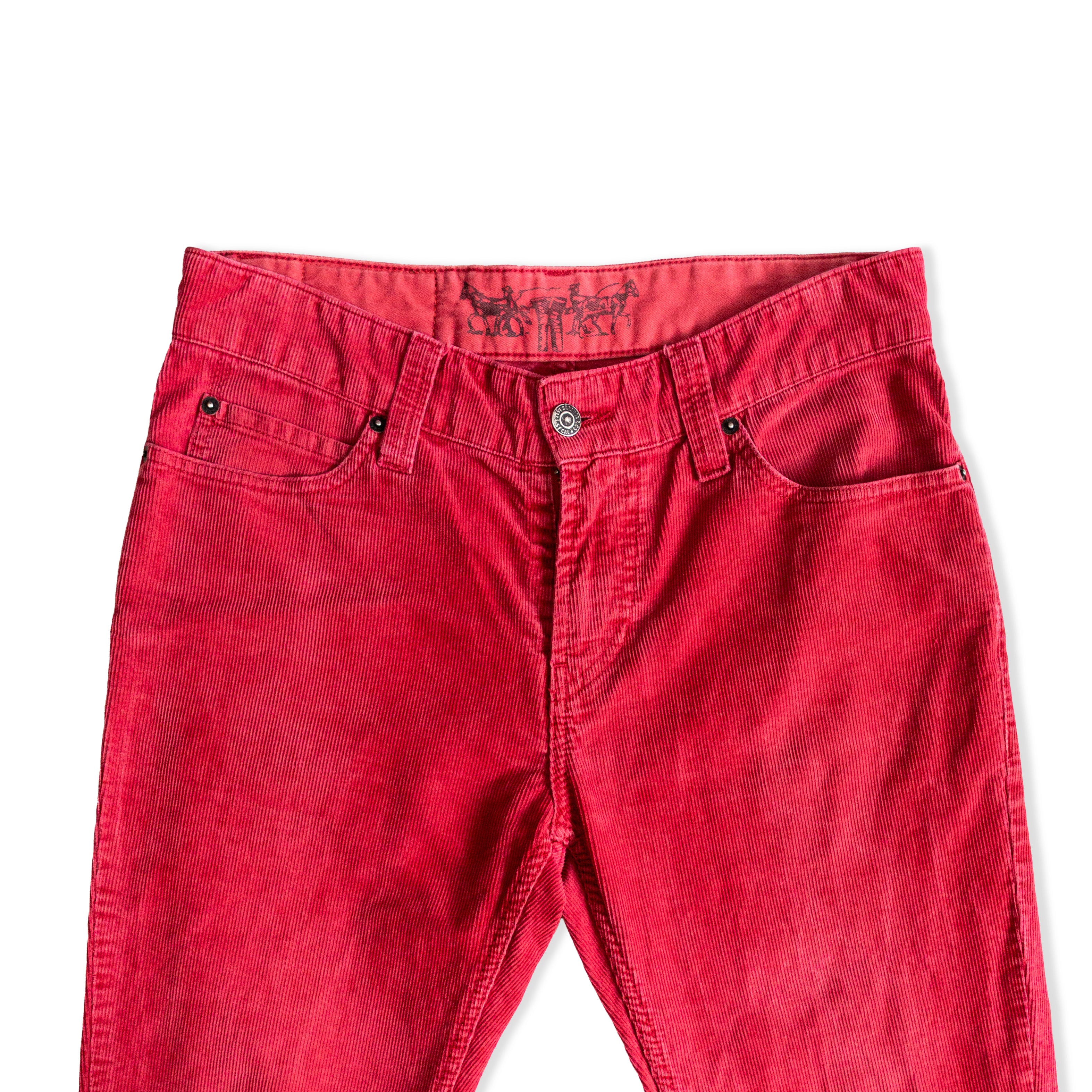 Levi's 511 low waisted red corduroy pants (W33)