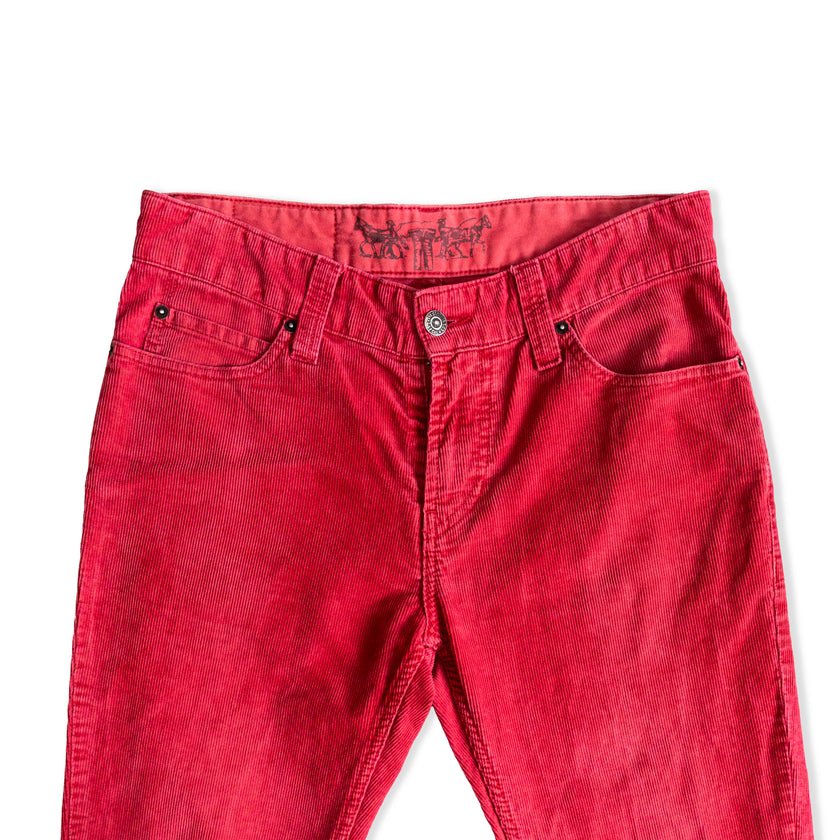 Levi's 511 low waisted red corduroy pants (W33)