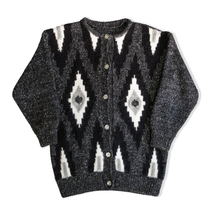 Vintage funky knit cardigan (L)