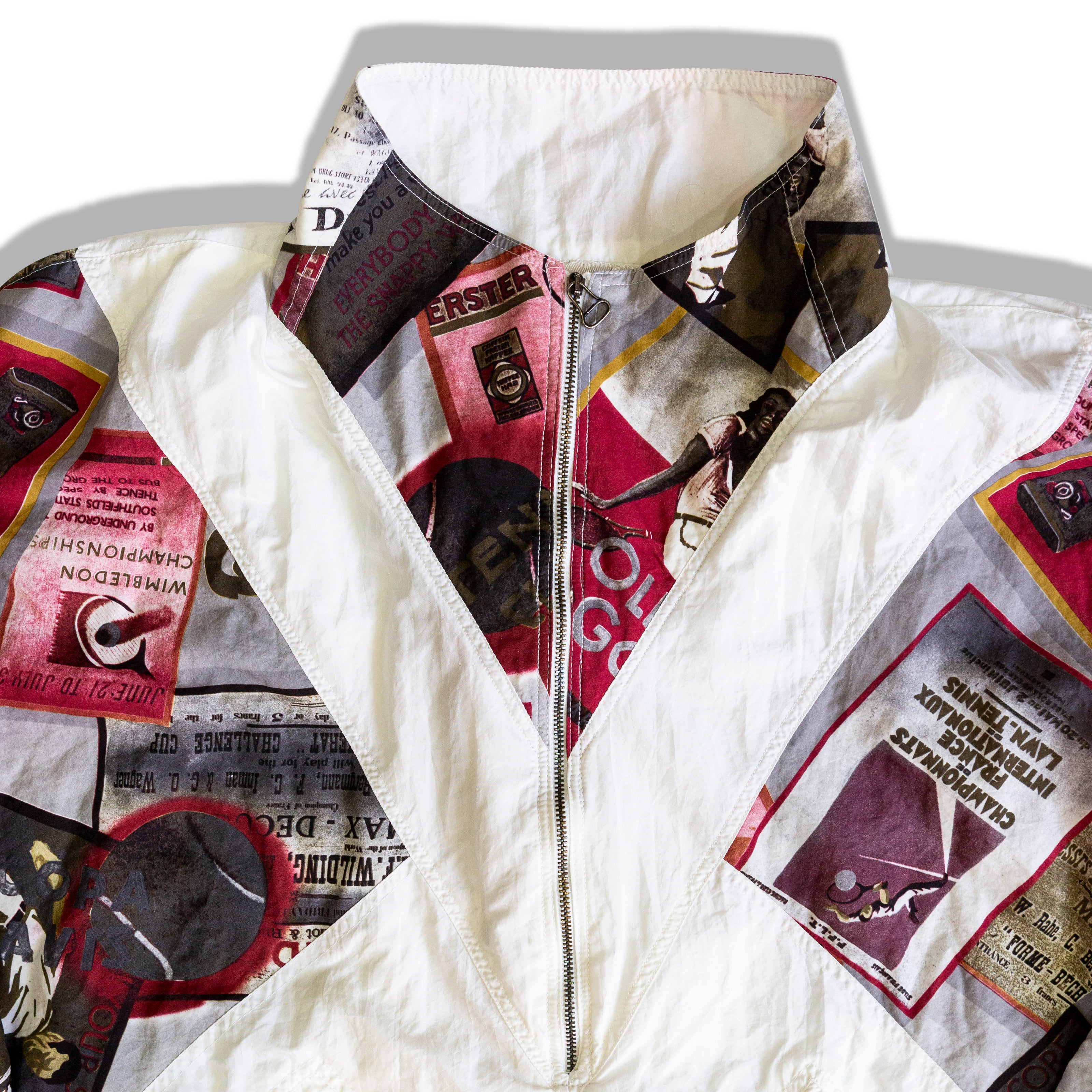 Super cool funky patterned windbreaker hoodie (M)