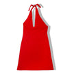 Super hot vintage red  halter neck dress (L)
