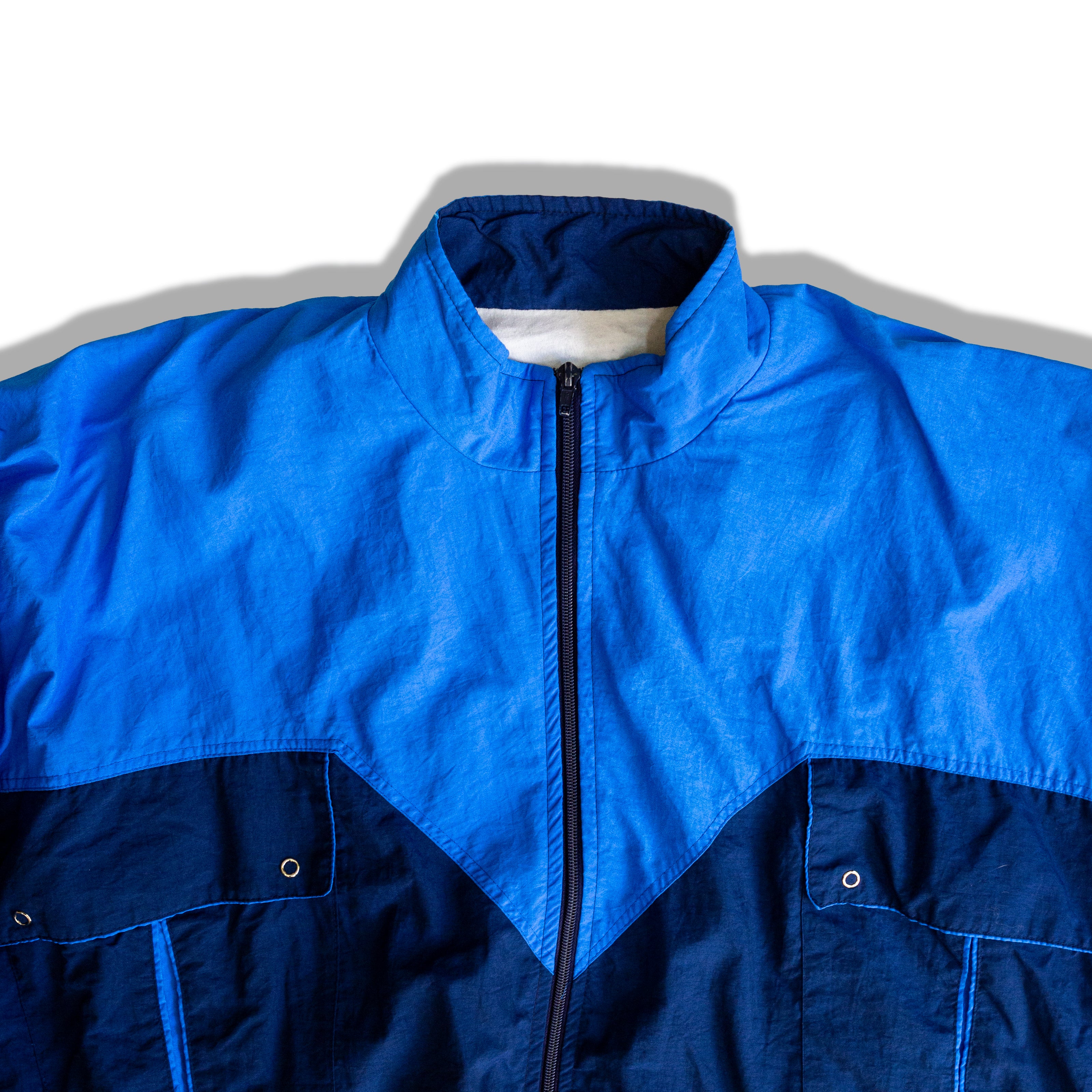 Vintage 2 toned blue windbreaker (L)