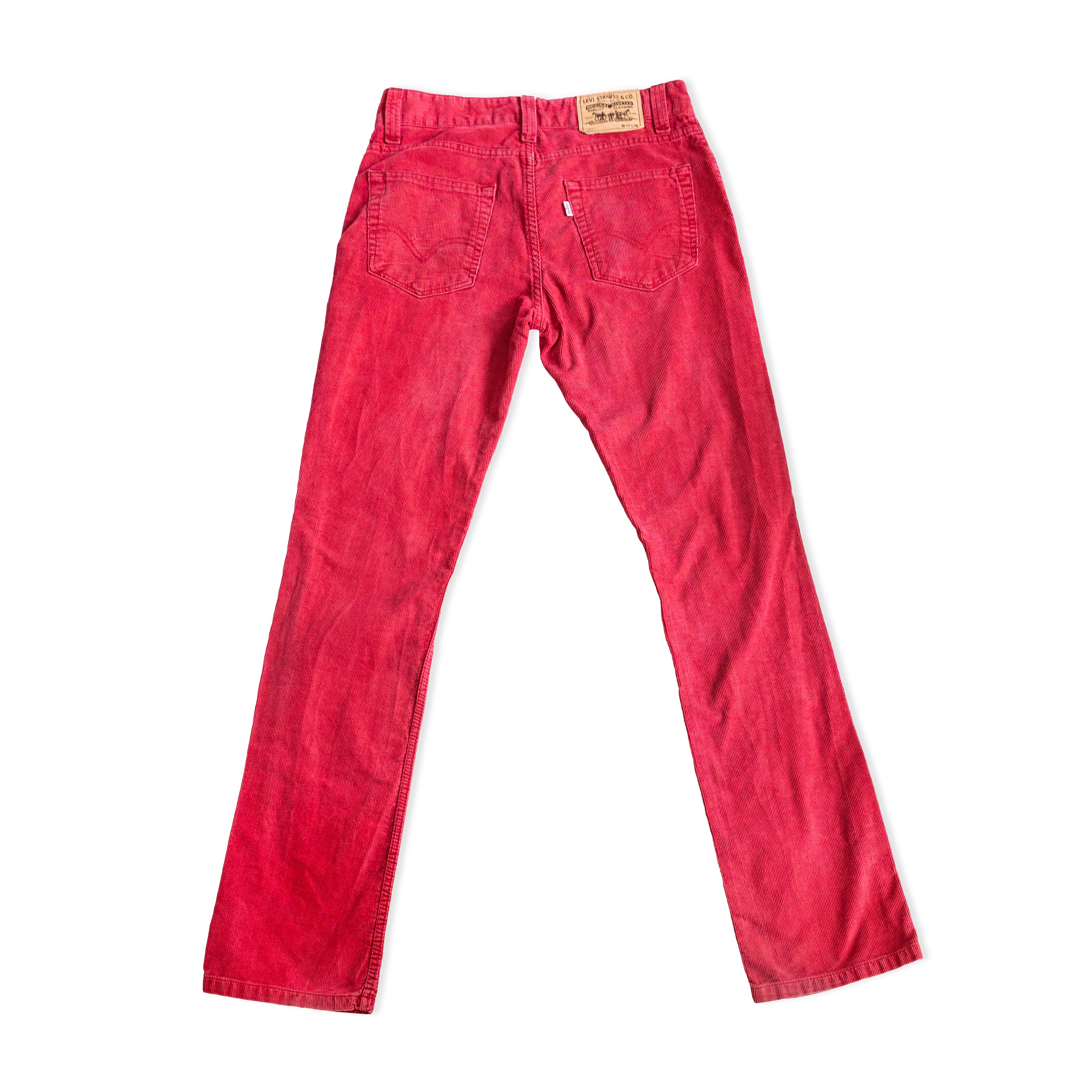 Levi's 511 low waisted red corduroy pants (W33)