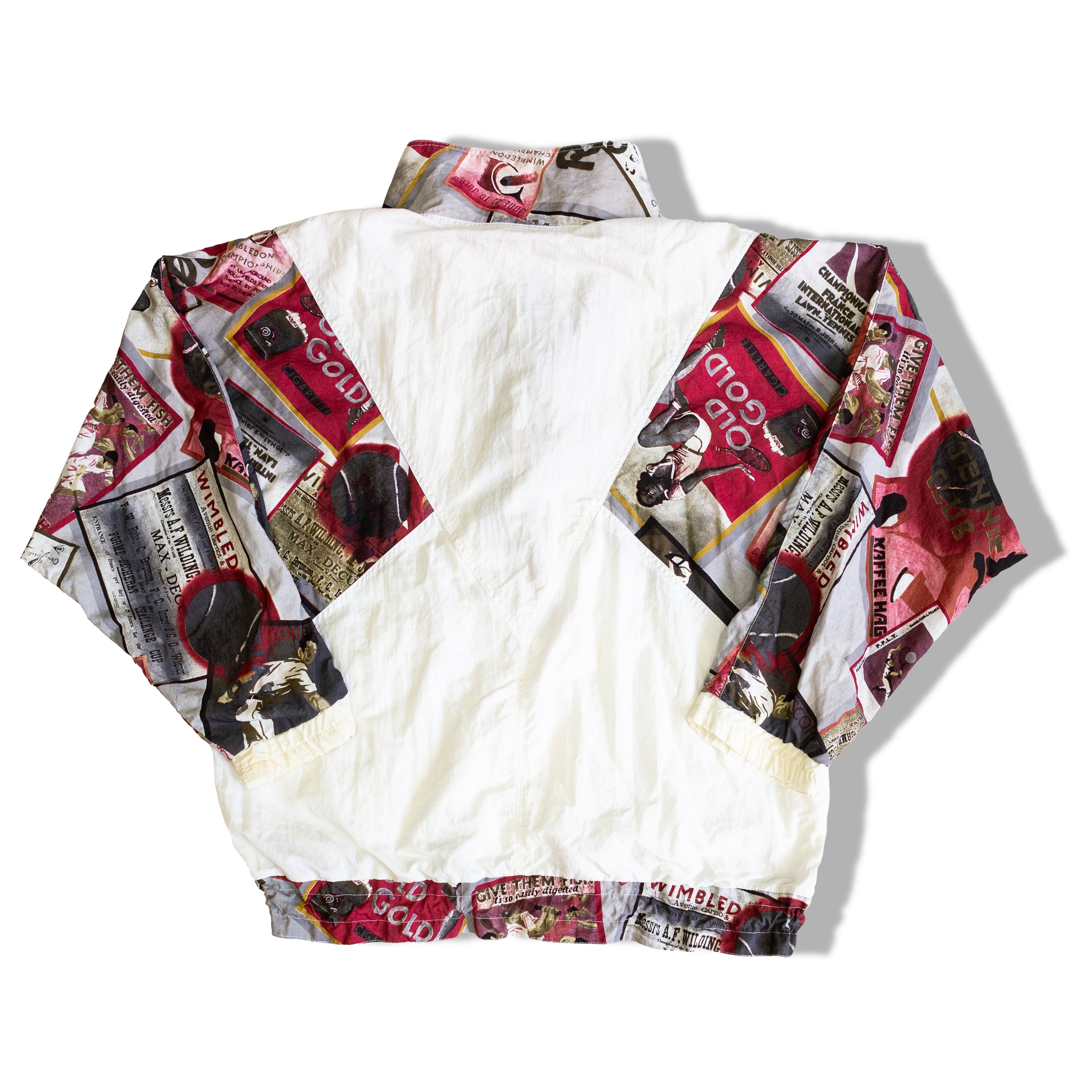 Super cool funky patterned windbreaker hoodie (M)