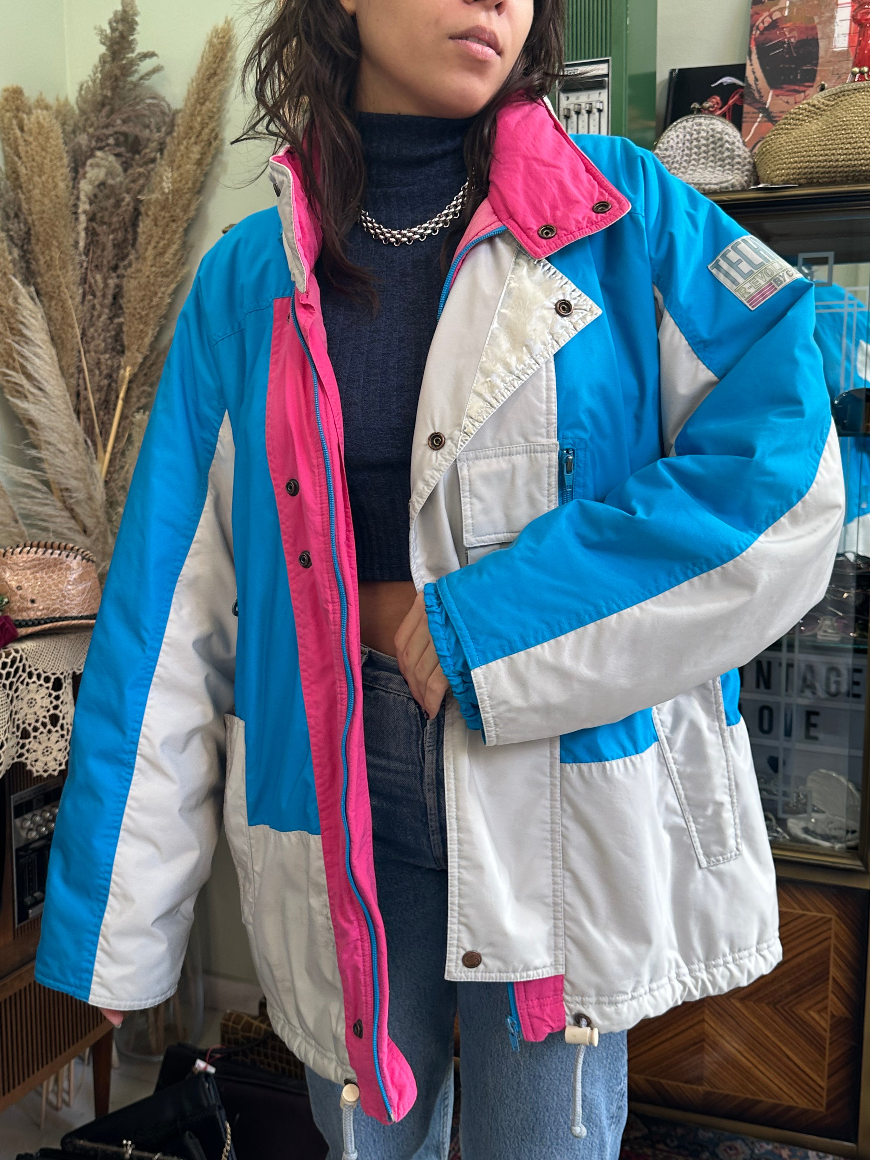 Vintage funky oversized ski jacket