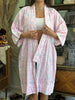 Pink floral cotton yukata robe