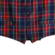 Vintage Men’s Red & Navy Tartan Plaid Button-Front Waistcoat Vest (M)