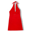 Super hot vintage red  halter neck dress (L)