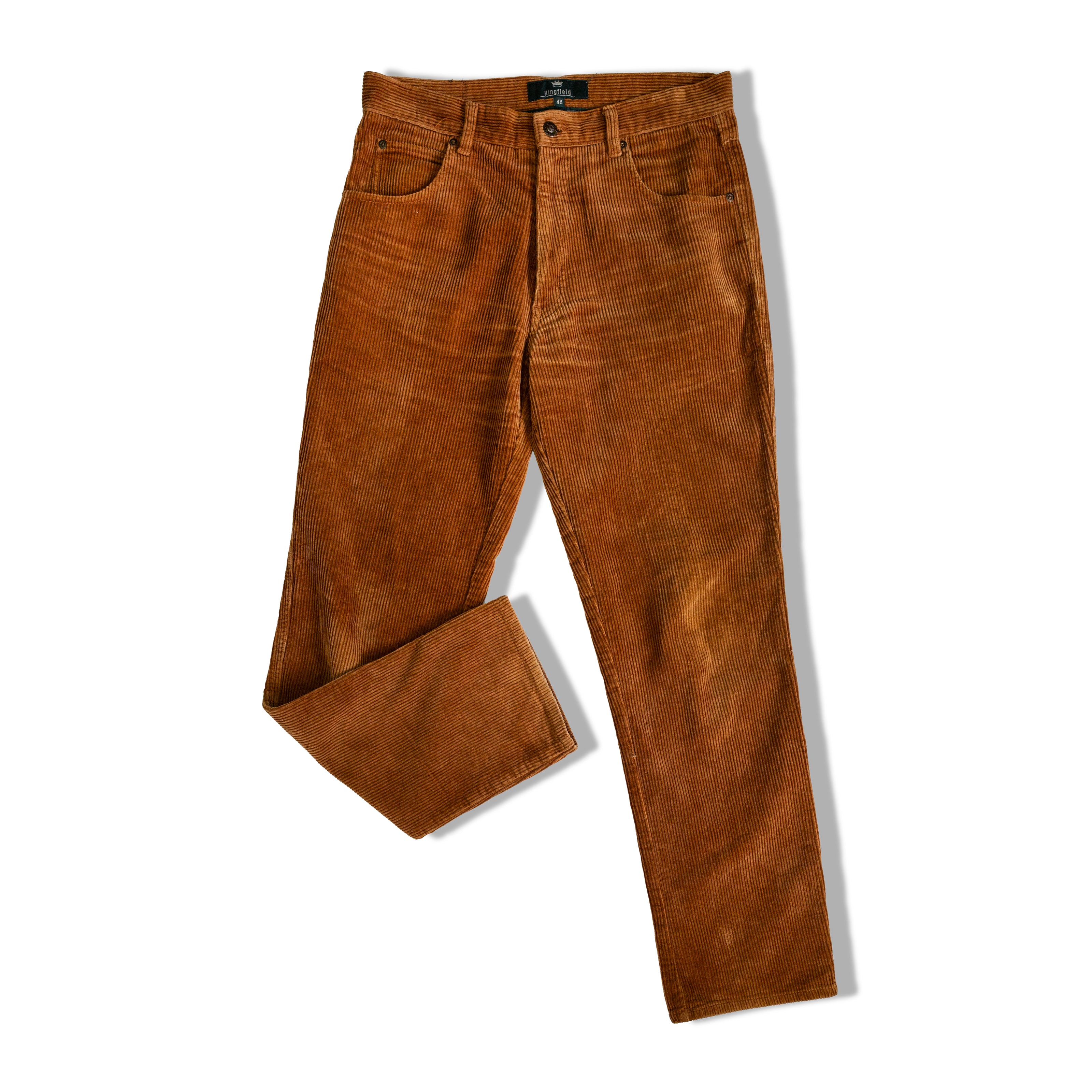 KINGFIELD CARAMEL BROWN CORDUROY PANTS