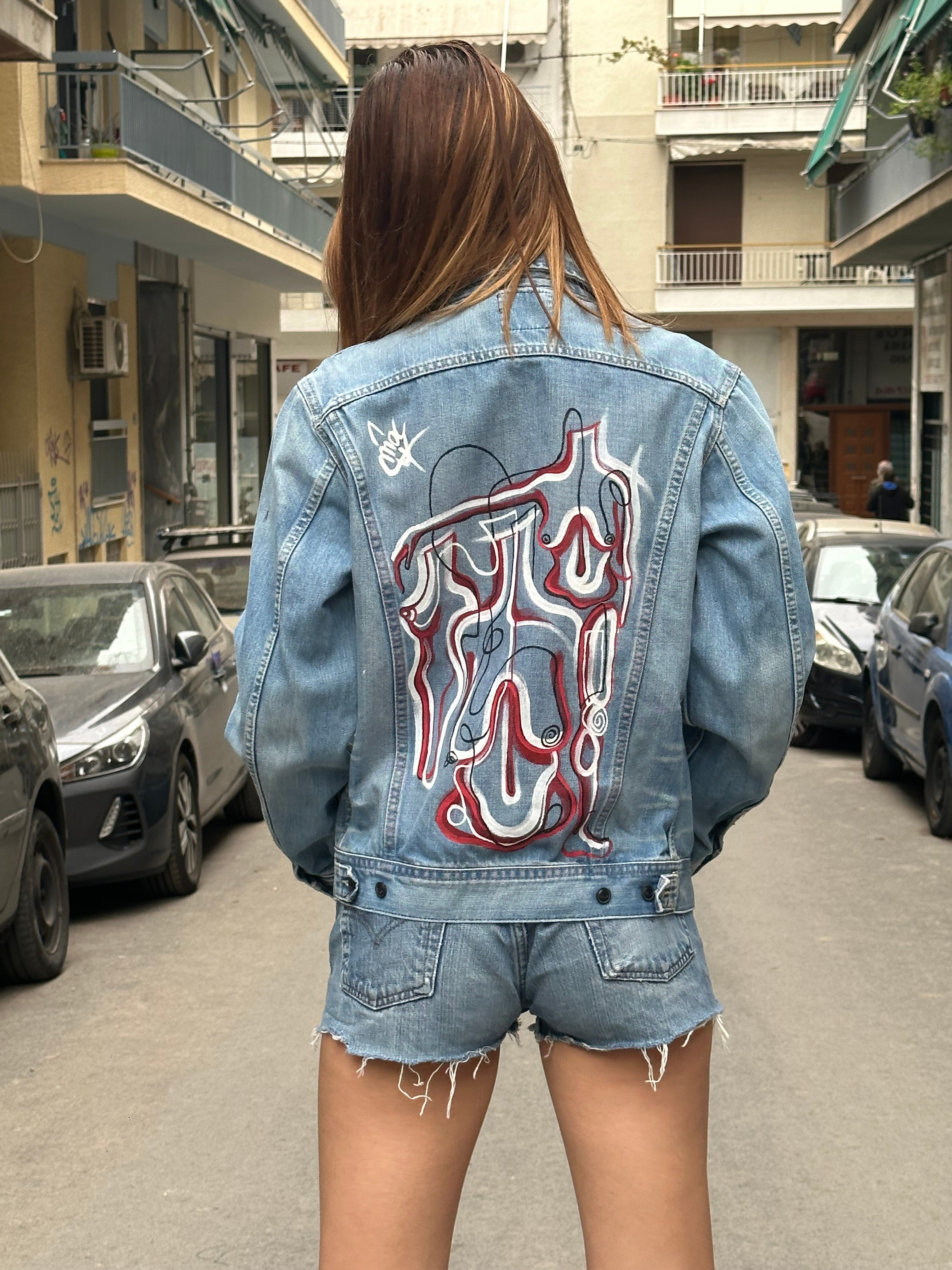 Hand painted Lee denim jacket