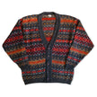 Vintage men’s colorful funky knit cardigan (L)