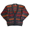 Vintage men’s colorful funky knit cardigan (L)
