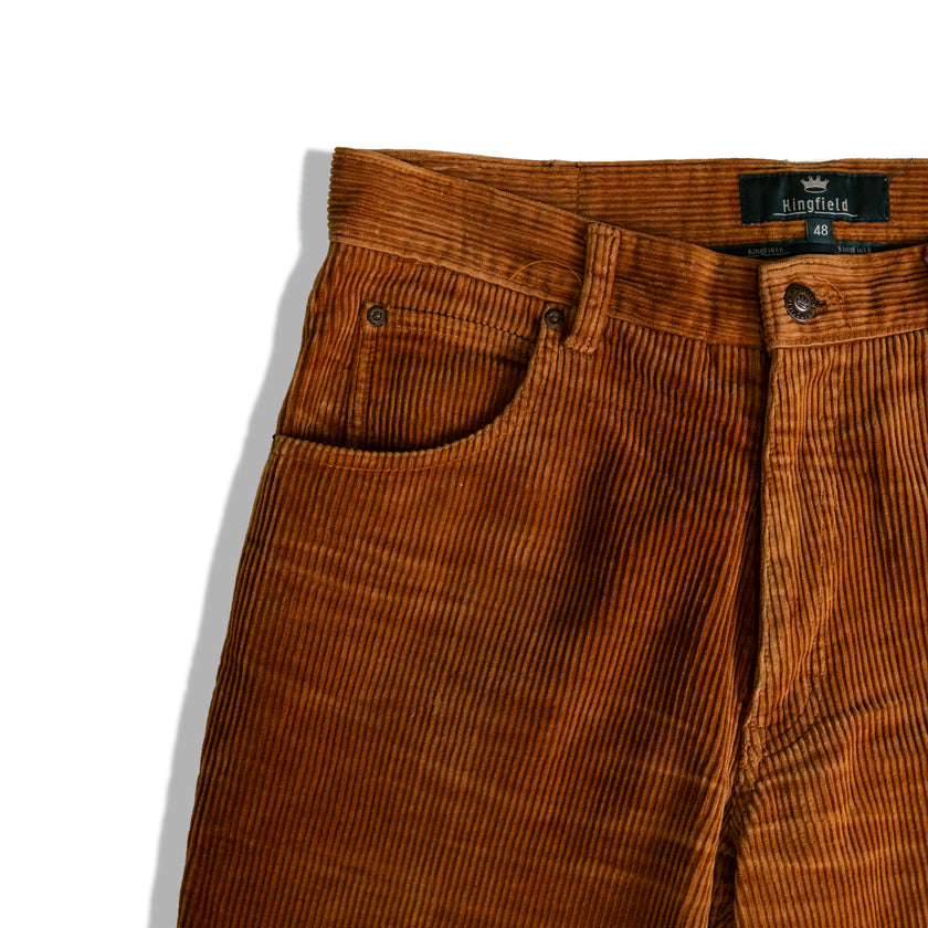 KINGFIELD CARAMEL BROWN CORDUROY PANTS